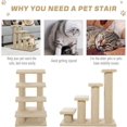 thumbnail image 4 of -Step Multi-Level Carpeted Cat Scratching Post Pet Stairs, 4 of 9