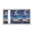 thumbnail image 2 of JIALIOU Nylon Trifold Card Wallet with ID Window Zipper Pocket for Men Women Teen Flower Sea Starry Sky, 2 of 7