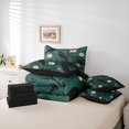 thumbnail image 6 of Homewish Gothic Halloween Crow 7-Piece Twin Bedding,Daisy Floral Pattern Bedding Comforter Set,Dark Teal White,Black Reversible, 6 of 8
