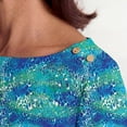 thumbnail image 4 of Jessica London Women's Plus Size Boatneck Tunic Top 3/4 Sleeve Shirt  Loose Fit, 4 of 6