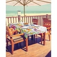 thumbnail image 2 of Fsddascl Spring Floral Outdoor Tablecloth - 52x70 Inch Rectangle Dining Table Cover, Summer Watercolor Botanical Colorful Waterproof Outdoor Table Cloth with Umbrella Hole & Zipper for Picnic/Patio, 2 of 7