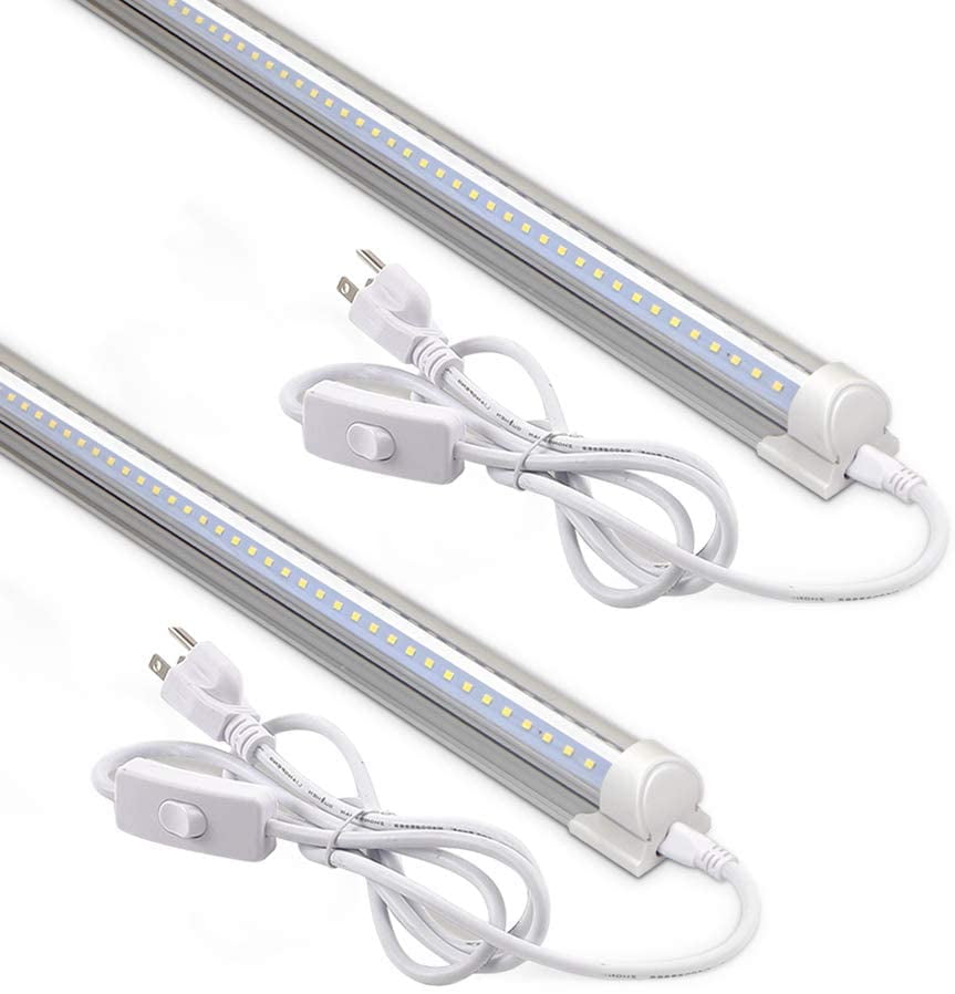 Link Cable 2x 4ft 20watt clear LED Tube Shop Light Power cable 