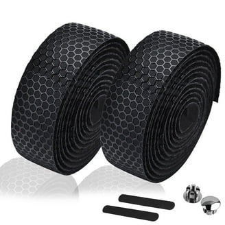 BUCKLOS Bicycle Handlebar Tape - EVA Comfort Grips For Road Bike, 2 Rolls With End Plugs, Non-Slip & Shock Absorbing