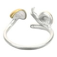 thumbnail image 4 of Bague Champignon et Escargot Bague Ouverte Réglable Bague Esthétique Bague pour Femmes, 4 of 8