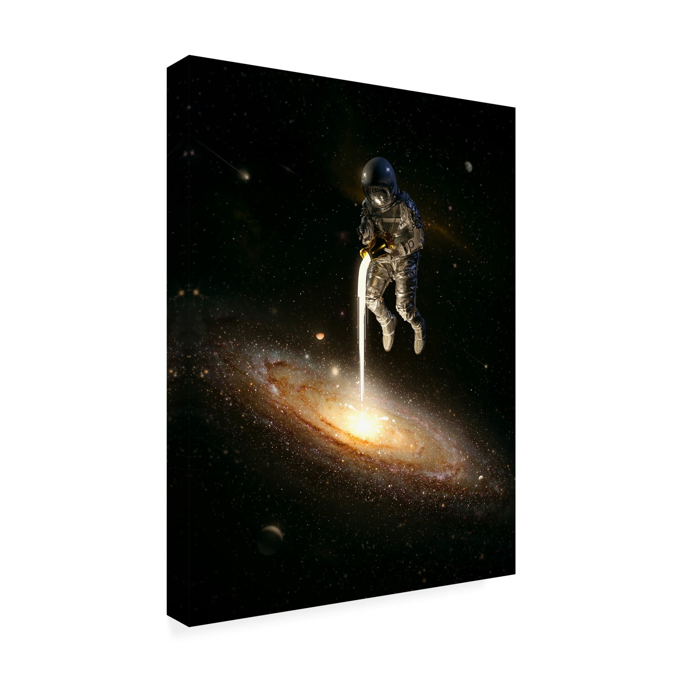 Canvas Wall Art - Francis Minoza 'The Milky Way' Wall Art for Living Room, Bedroom, or Office Décor by Trademark Fine Art - 14 x 19 Inches