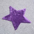 thumbnail image 3 of Hemoton Modern Fashion Creative Star Shaped Plush Cushion Carpet Rug Ground Mat Tea Table Mats for Decoration (Purple), 3 of 4