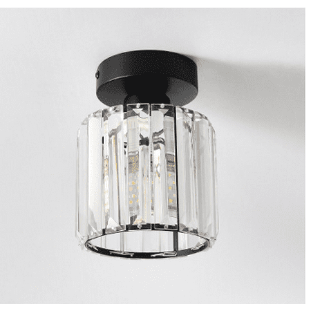 

Home Entrance Ceiling Net Red Crystal Aisle Light Black Round shape