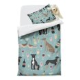 thumbnail image 2 of Dogs with Wine and Glasses Duvet Cover and Pillowcase Set for Single Bedding, Bedroom Accessories for Kids Teens, 2 of 5