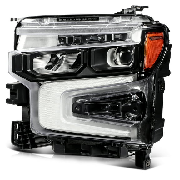 cciyu Headlight Assembly Replacement for 2022-2024 for Chevy for Silverado 1500 LTZ High Country Black Housing Clear Lens Driver Side Headlamp 85594431