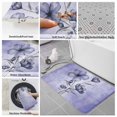 thumbnail image 6 of Purple Floral Bath Mat 3 Piece Bathroom Rug Set, Vintage Botanical Gradient Pastel Painting Non Slip Bath Rug Contour Mat and Toilet Lid Cover, Absorbent Shower Mats Soft Bath Rugs and Mats Sets, 6 of 8