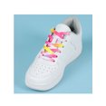 thumbnail image 2 of INSPIRE CHIC 2 Pairs Flat Colorful Fashion Shoelaces for Shoes Boots Sneakers rainbowsss Pink 100cm/39.4", 2 of 6