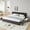 Dark Gray, variant on King Size Upholstered Bed with Drawer Storage, Chenille Fabric Platform Bed Frame with Headboard, Solid Frame for Bedroom, Dark Gray