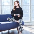 thumbnail image 2 of Pijamas de algodón puro de primavera y otoño, pantalones de manga larga para mujer, ropa de casa, traje, ropa de abrigo sencilla, pijamas de estilo coreano para mujer, 2 of 5