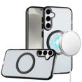 thumbnail image 5 of XPM for Samsung Galaxy A37 Phone Case, Transparent Back Hybrid Case - Magnetic Circle, Color Frame, Metal Buttons, MagSafe Compatible Cover for Galaxy A37 (Black), 5 of 12