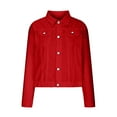 thumbnail image 3 of LEAVINGSUO Fall Winter Clearance Cardigans for Women Plus Sizes Women Denim Jacket Long Sleeve Slimming Cardigan Pocket Coat Tops, 3 of 5