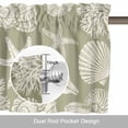 thumbnail image 6 of Summer Marine Life Valance Curtain for Windows Graffiti Corals Shell Sea Starfish Gray Green Rod Pocket Curtain Valances Short Window Treatments for Kitchen Bathroom Laundry Basement 60 x 18 Inch, 6 of 9