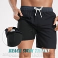 thumbnail image 4 of Mens Swim Trunks with Compression Liner 7 inch Inseam Quick Dry 2 in 1 Beach Board Shorts with Pockets Fashionable Vacation Beach Pants, 4 of 7