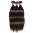 thumbnail image 1 of Brazilian Straight 3 Bundles Human Hair Unprocessed Human Hair Bundles Straight Natural Black Color Straight Hair Extensions, 1 of 7