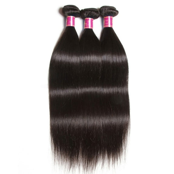 Brazilian Straight 3 Bundles Human Hair Unprocessed Human Hair Bundles Straight Natural Black Color Straight Hair Extensions