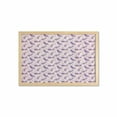 thumbnail image 1 of Watercolor Wall Art with Frame, Design of Feathers with Paint Blots and Random Stains, Printed Fabric Poster for Bathroom Living Room, 35" x 23", Indigo Mauve, by Ambesonne, 1 of 2