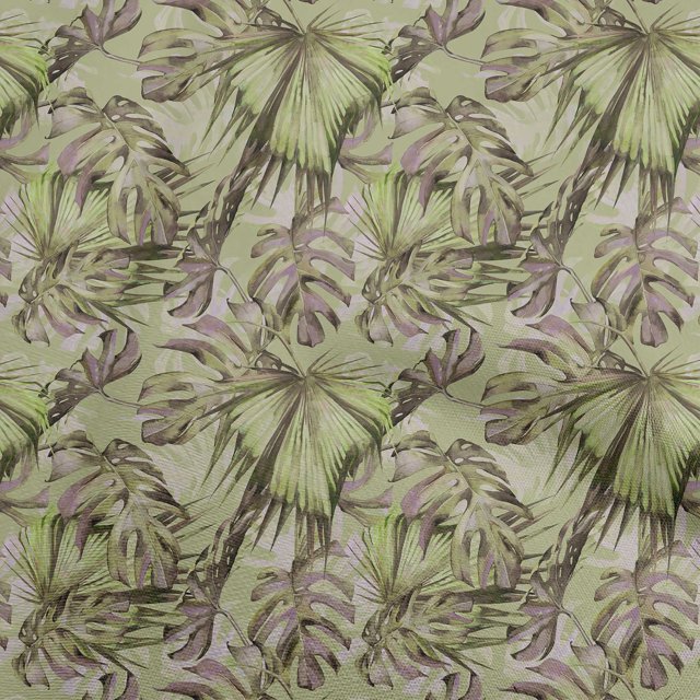 oneOone Polyester Lycra Light Green Fabric Tropical Sewing Material Print Fabric By The Yard 56 Inch Wide