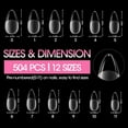 thumbnail image 6 of Gellen Medium Almond Fake Nail Tips for Press on Nails, 504Pcs Soft Gel Tips for Nail Extensions Full Cover Pre-shaped 12 Sizes Clear False Nails for Nail Art, 6 of 10