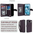 thumbnail image 2 of Allytech Wallet Case for Google Pixel 6 Pro with Card Slots & Wrist Strap, [Magnetic Clasp] [RFID Blocking] Kickstand Premium PU Leather Shockproof Full Body Protection Case - Darkpurple, 2 of 6