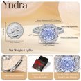 thumbnail image 6 of Yndra Birthstone Ring for Women,Silver Plated Halo CZ Adjustable Ring,Vintage Promise Band Ring,Valentine’s Day Birthday Christmas Mother’s Day Jewelry Gift for Wife Mom Girlfriend, 6 of 10