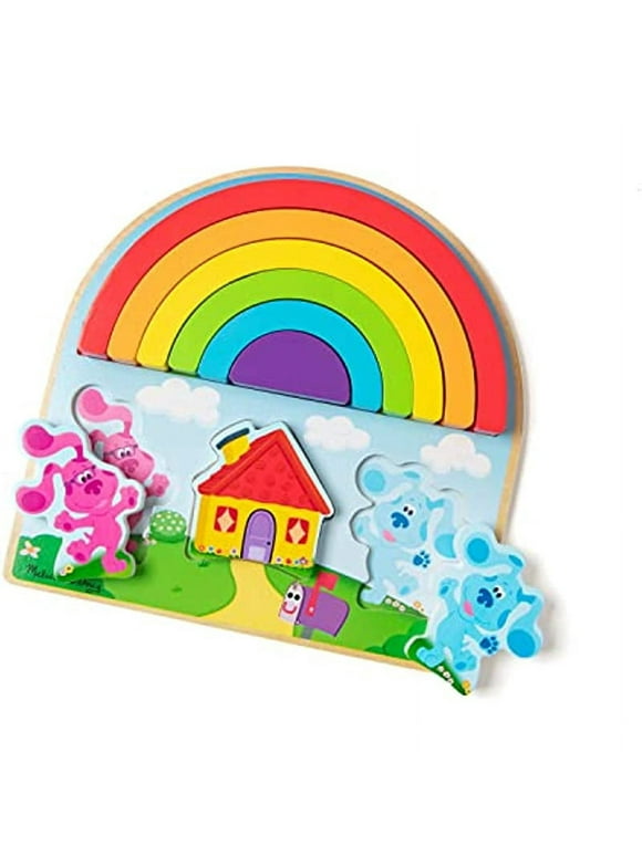 Melissa & Doug Blue's Clues & You! Wooden Rainbow Stacking Puzzle (9 Pieces)