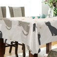 thumbnail image 5 of Yayeee Tablecloths 60" x 90" Rectangle Wrinkle Resistant Party Table Cover, Black Cute Cats, 5 of 8