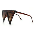thumbnail image 6 of Womens Flat Top Perfect Triangle Bold Oversized Cat Eye Plastic Sunglasses Tortoise - Brown, 6 of 8