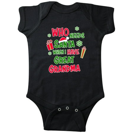 

Inktastic Who Needs Santa When I Have Great Grandma Gift Baby Boy or Baby Girl Bodysuit