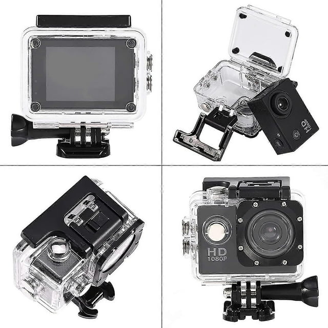 Mini Dv Sports Camera, Outdoor Sport Waterproof 1080p Hd Camcorder, 2 Inch High-definition Screen, Ideal For Hiking Cycling Swimming Swimming(black)