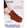 thumbnail image 4 of HUGH UGOLI Women Diabetic Ankle Socks, Super Soft , Thin Bamboo Socks, Wide , Loose, Non-Binding Top , Seamless Toe, 4 Pairs,Blue/Red/Brown/B.Brown‌, Shoe Size: 10-12, 4 of 6