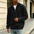 thumbnail image 5 of Bosfbaoi Half Zip Sweaters for Men Stand Collar Ribbed Knit Pullover With Kangaroo Pocket Casual Long Sleeve Sweatshirt, 5 of 7