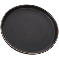 MEIBUTYUP Black Ceramic Steak Plate with Smooth , Dinnerware for Parties and Home Use
