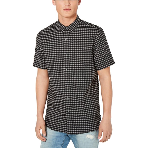 Camisa abotonada American Rag para hombre color negro pequeña