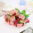 thumbnail image 3 of Xiao Hua 6 ramos de margaritas artificiales con hojas, margaritas de seda multicolor, arbustos verdes para decoración de interiores y exteriores, para el hogar, bodas, fiestas, jardines., 3 of 5