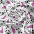 thumbnail image 7 of Ambesonne Teen Valance & Curtain, Emo Skulls Hearts Funky, 55"x24", Violet Black White, 7 of 7