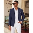 thumbnail image 3 of COOFANDY Mens Suit Jacket Lightweight Stretch Sport Coat Slim Fit Formal Business Blazer, 3 of 7