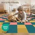 thumbnail image 4 of ODIKA Bedside Checkered Block Retro Hopscotch Storybook Grid Motif Non-Slip Chair-Friendly for Home Office, Gaming Room, Under Desk, 4 of 7