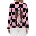 thumbnail image 2 of Kamado Nezuko Women's Pajama Top 3D Digital Print Sleepwear Trendy Crewneck Pullovers Long Sleeve Shirts M, 2 of 8