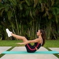 thumbnail image 4 of Two piece workout sets for women, 2 piece Gym Sets Tank Top Shelf Sports Bra And Matching Biker Shorts Running Work Out Yoga (Black Night/Poppy Pink/White Light) X-Large, 4 of 5