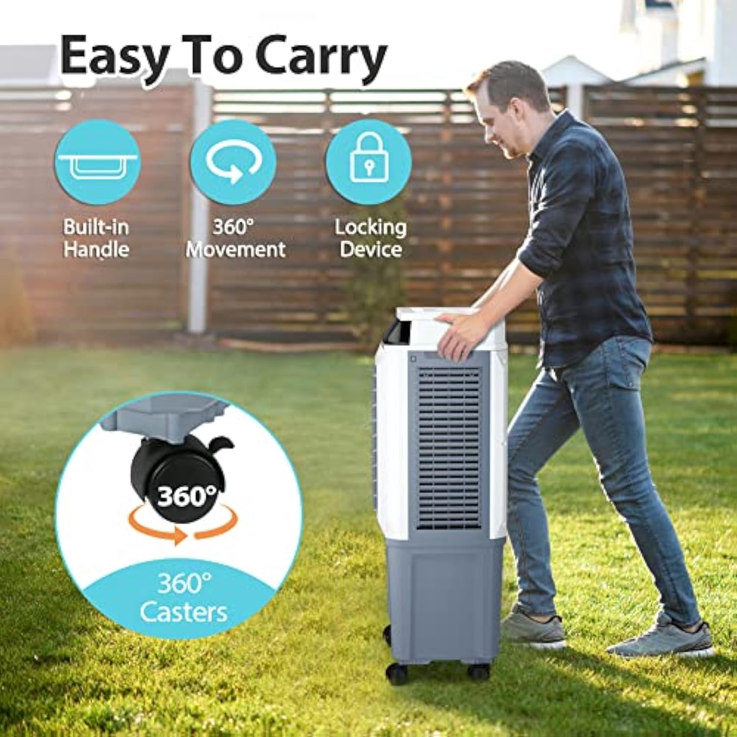 wzho3115  6414307040456 3-IN-1 Portable Air Conditioner, Evaporative Air Cooler/Humidifier/Cooling