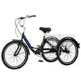 thumbnail image 3 of Lilypelle Adult Tricycles Unisex,24" Wheels 7 Speed Cruiser Trike Bike with Basket,Black, 3 of 11