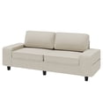 thumbnail image 6 of Meetleisure 84" 3 Seater Sofa,Extra Deep Seat Loveseat Couch for living Room,with Side Pockets Free 2 Cushions,Off White, 6 of 6