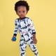 thumbnail image 2 of Lamaze Pijama de algodón Natural Peinado con pies elásticos de una Pieza para niños y bebés, con Cremallera, 1 Paquete, Animales Azules, 12 Meses, 2 of 5