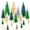Beige, variant on 8PCS Mini Sisal Snow Frost Trees Mini Pine with Wood Base Bottle Brush Trees Plastic Winter Snow Ornaments Tabletop Trees for Christmas Decoration and Display