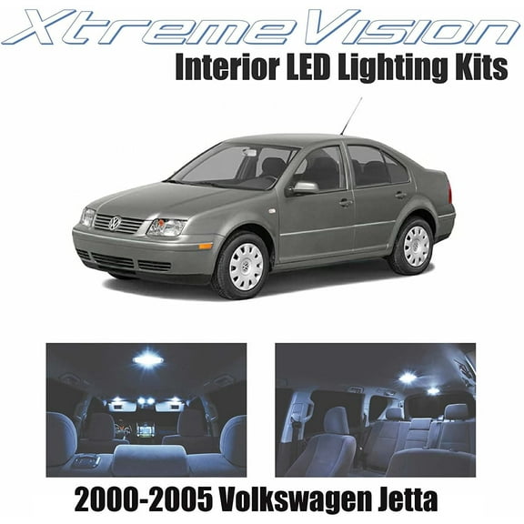Xtremevision Interior LED for Volkswagen Jetta 2000-2005 9 Pieces Cool White Interior LED Kit   Installation Tool