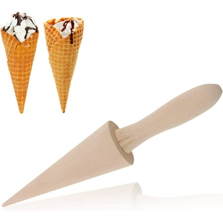 Wooden Cone Waffle Roll, Cone Shape Wooden Mold Ice Cream Cones Mold